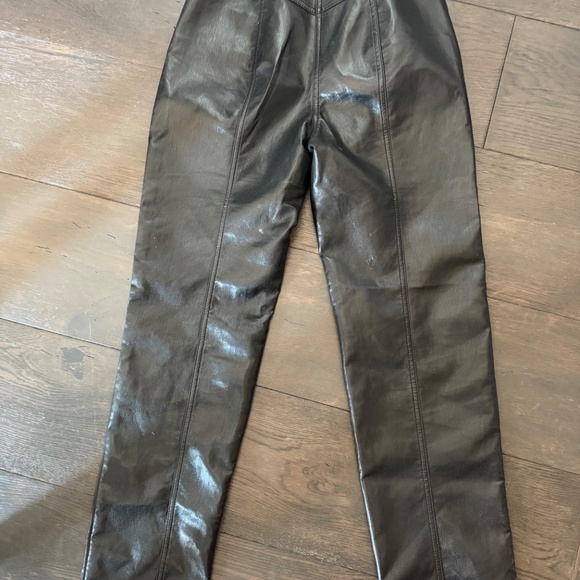 faux leather black pants - Picture 3 of 3